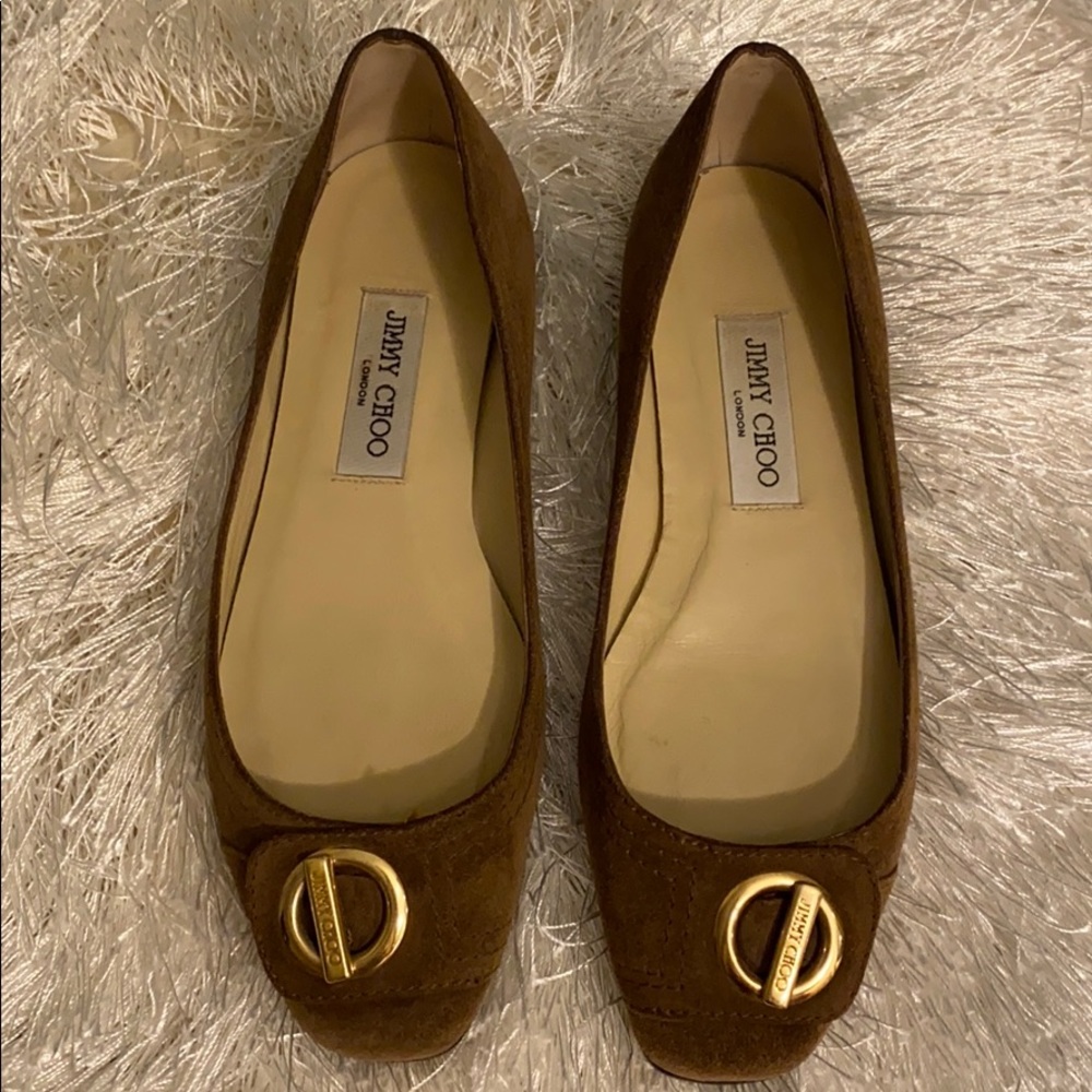 Jimmy Choo Suede Flats 37